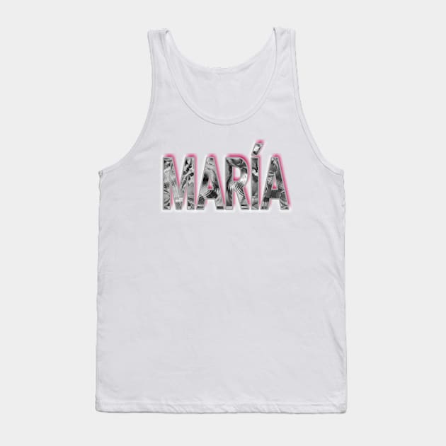 Name MARÍA Tank Top by Begoll Art